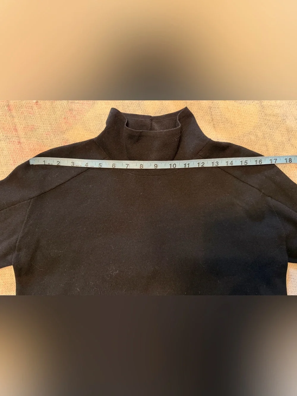 Helmet Lang Black Compact Wool Blend Neck Raglan Sleeve Mock Turtleneck Sz Small
